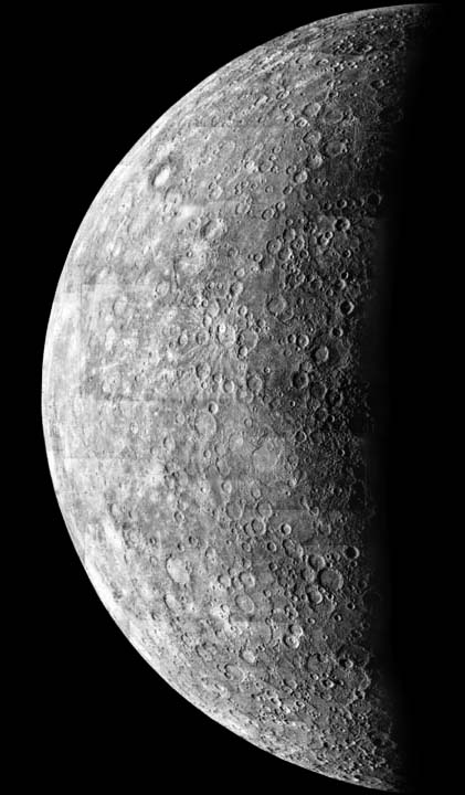 Mercurio, hemisferio iluminado