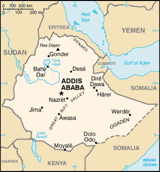 Map of Ethiopia