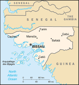 Map of Guinea-Bissau