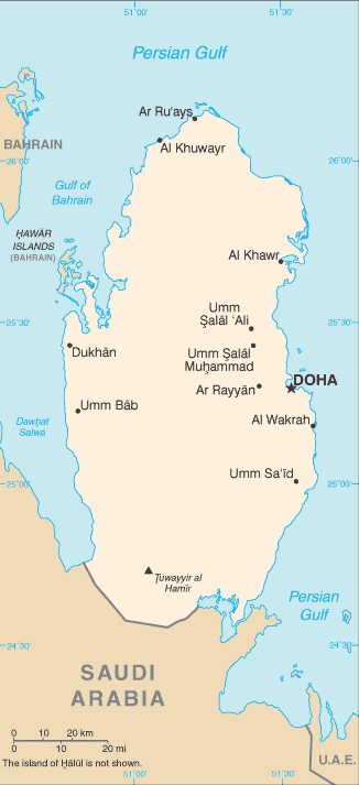 Map of Qatar