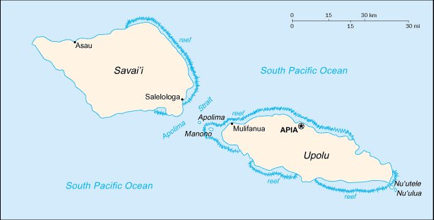 Map of Samoa