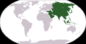 Localizacin de Asia en el mundo