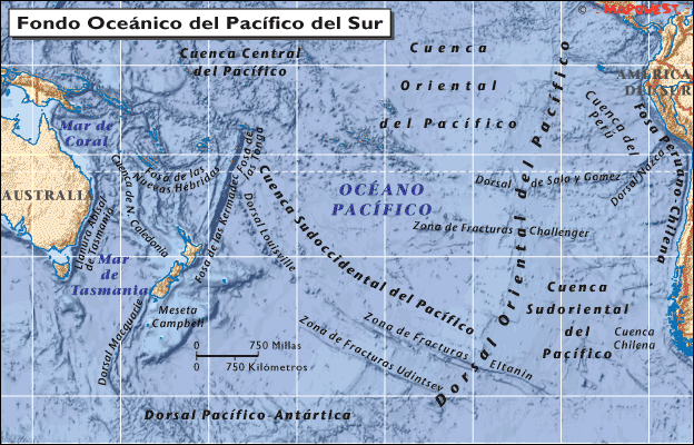 Océano Pacífico del Sur