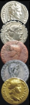 Los cinco primeros emperadores de Roma Monedas