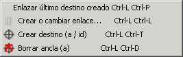 Men� Enlaces > Crear o cambiar enlace