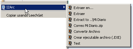 IZArc - Menú contextual IZArc IZArc - Menú contextual IZArc