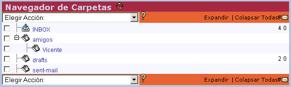 Correo CV - Carpeta desplegada Correo CV - Carpeta desplegada