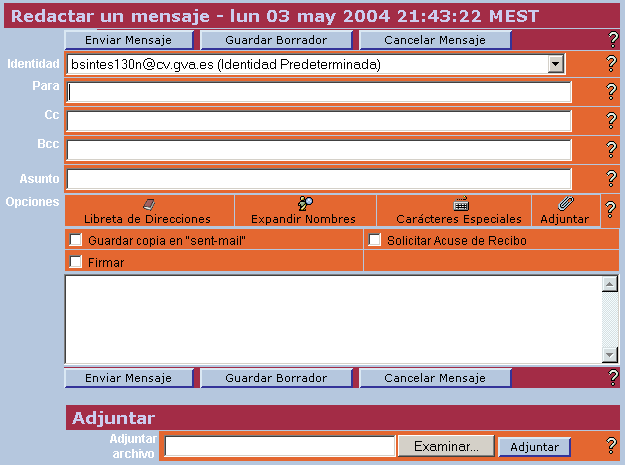 CorreoCV - Redactar un correo CorreoCV - Redactar un correo
