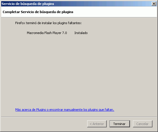 Mozilla Firefox 1.0 - Instalación plug-in Flash - paso 6 Mozilla Firefox 1.0 - Instalación plug-in Flash - paso 6