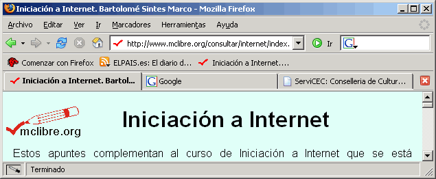 Firefox 1.5 - Menú Marcadores - Añadir varios marcadores Firefox 1.5 - Menú Marcadores - Añadir varios marcadores