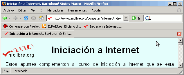 Firefox 1.5 - Marcadores - Nuevo marcador añadido Firefox 1.5 - Marcadores - Nuevo marcador añadido