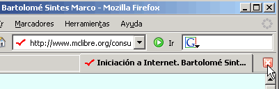 Firefox 1.5 - Pesta�as - Cerrar pesta�a 1