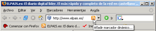 Mozilla Firfoz 1.0 - P�gina con contenido RSS