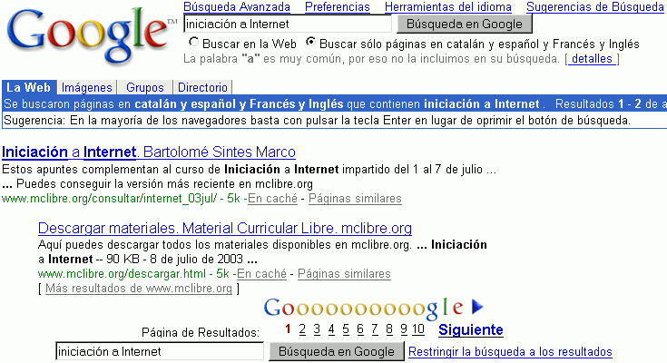 Google - Resultados de la b�squeda
