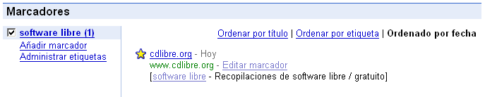 Google - Marcador añadido Google - Marcador añadido