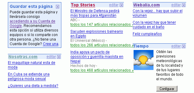 Google -Elemento desplazado Google -Elemento desplazado