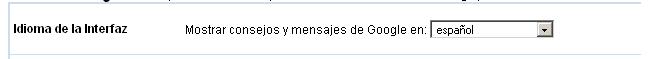 Google - Preferencias globales - Idioma de la interfaz Google - Preferencias globales - Idioma de la interfaz