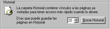 Internet Explorer 5.5 - Borrar historial Internet Explorer 5.5 - Borrar historial