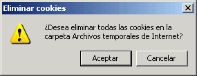 Internet Explorer 6.0 - Eliminar cookies Internet Explorer 6.0 - Eliminar cookies
