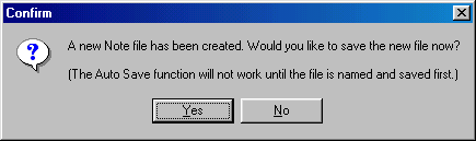 KeyNote - Configurar - Confirmaci�n para crear un archivo nuevo