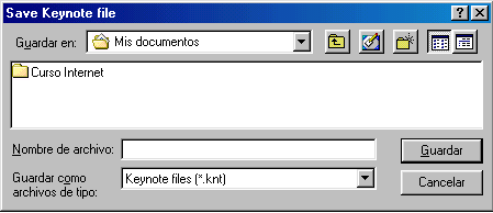 KeyNote - Configurar - Elegir ubicaci�n y nombre de archivo 1