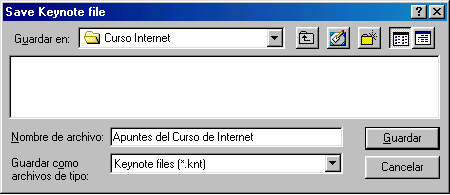 KeyNote - Configurar - Elegir ubicaci�n y nombre de archivo 2