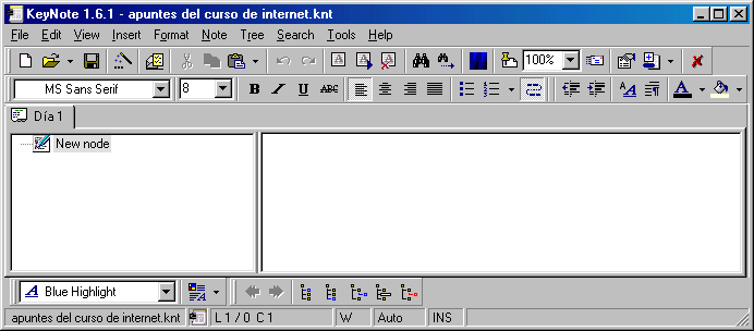KeyNote - Utilizar - Nuevo nombre de nota KeyNote - Utilizar - Nuevo nombre de nota