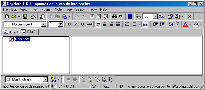 KeyNote - Utilizar - Crear una nueva nota 2 KeyNote - Utilizar - Crear una nueva nota 2