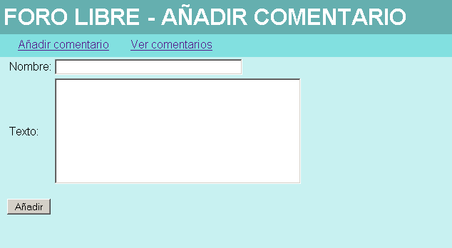 Foro - A�adir comentario