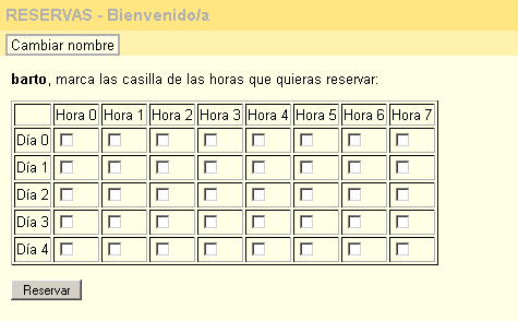 Reservas - Cuadro vac�o