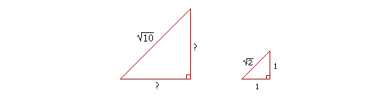 An isosceles right triangle