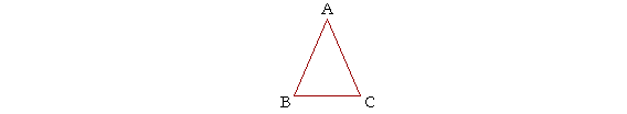 An isosceles triangle